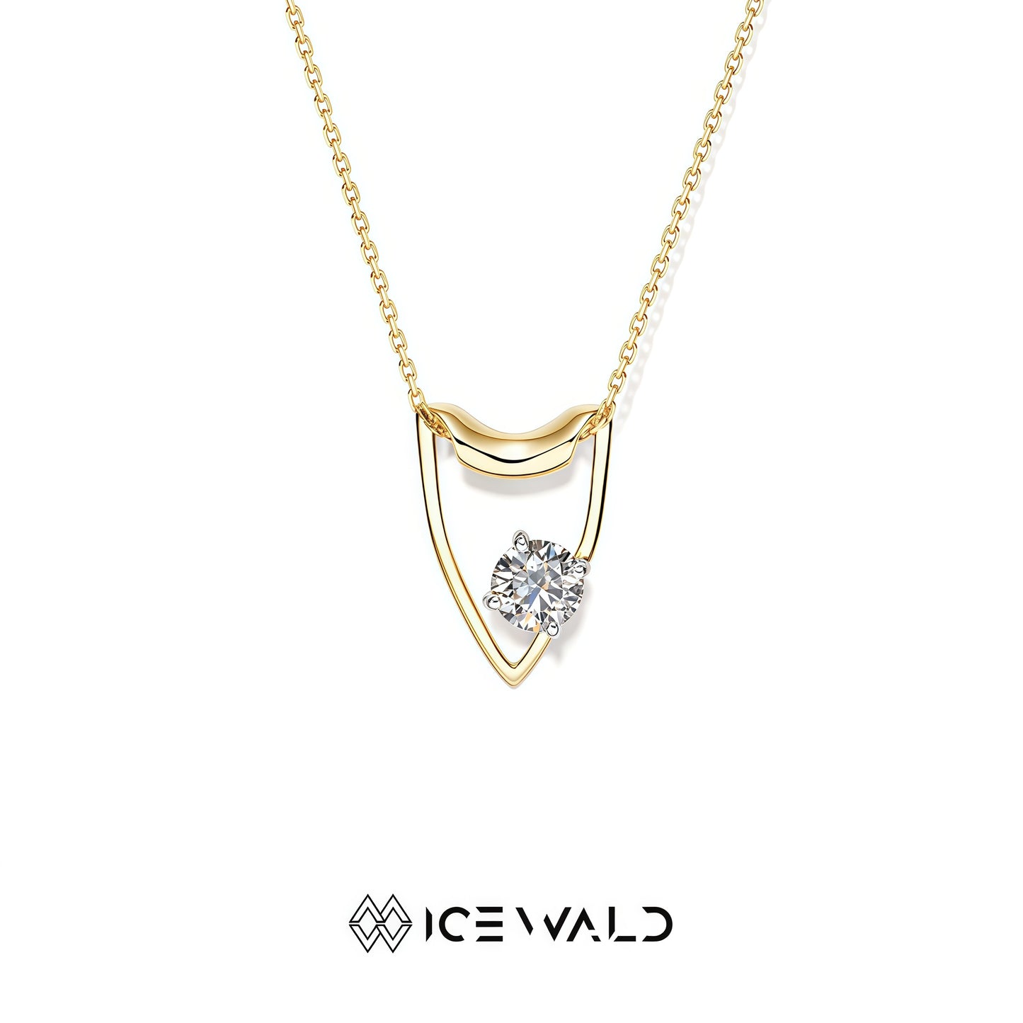 ICEWALD Conquest, Metamorphosis, Heart shield, Devotion 18k gold diamond necklace