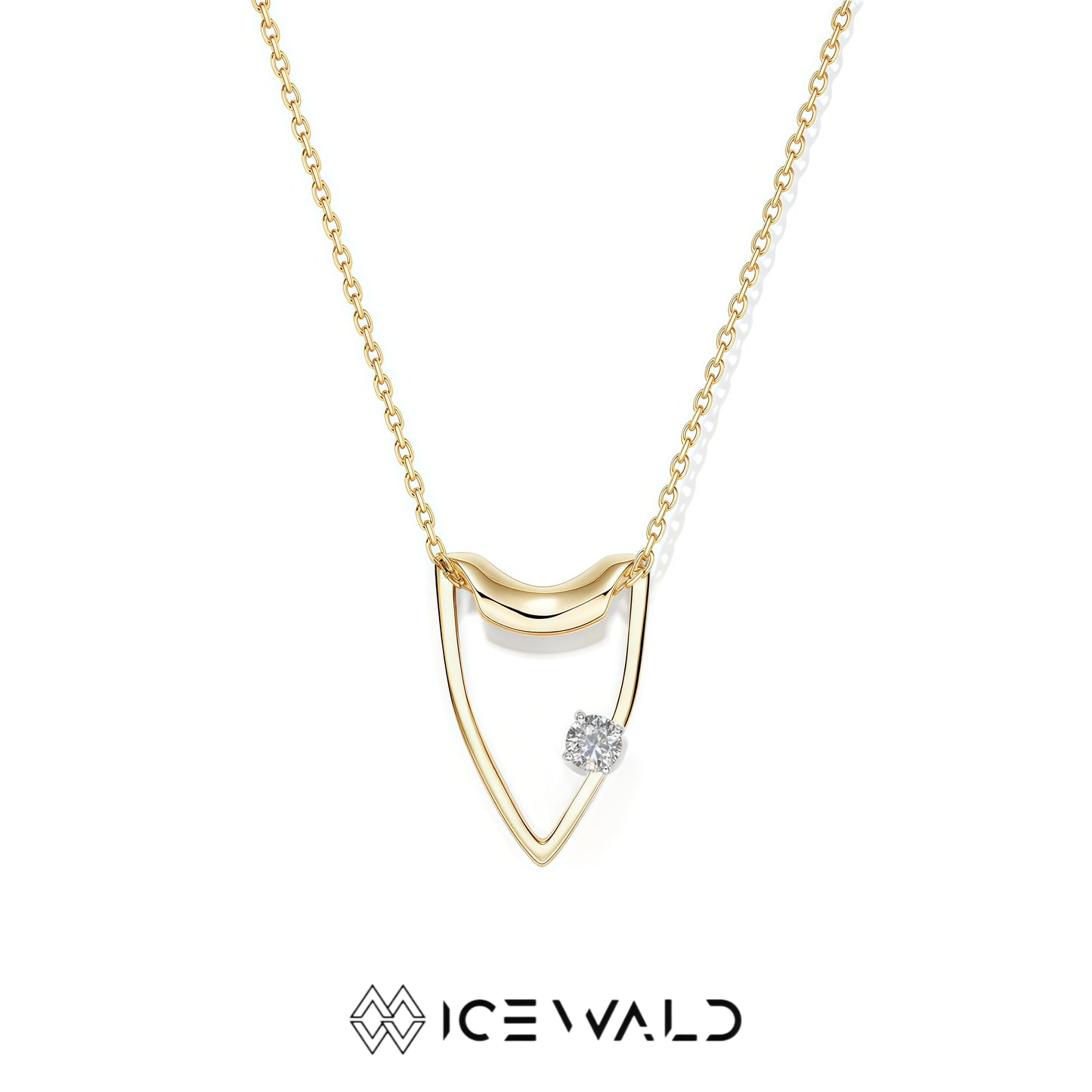 ICEWALD Conquest, Metamorphosis, Heart shield, Devotion 18k gold diamond necklace