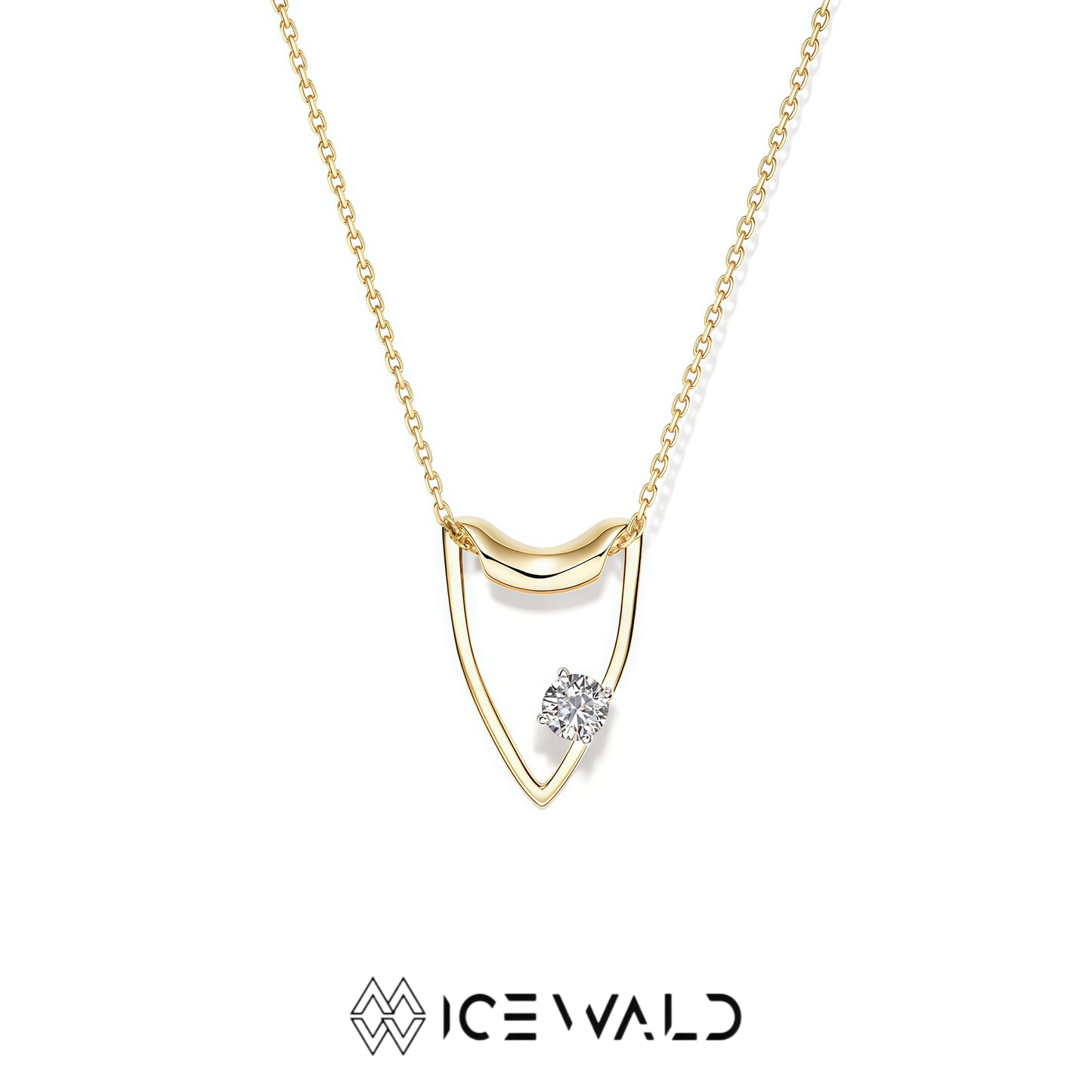 ICEWALD Conquest, Metamorphosis, Heart shield, Devotion 18k gold diamond necklace