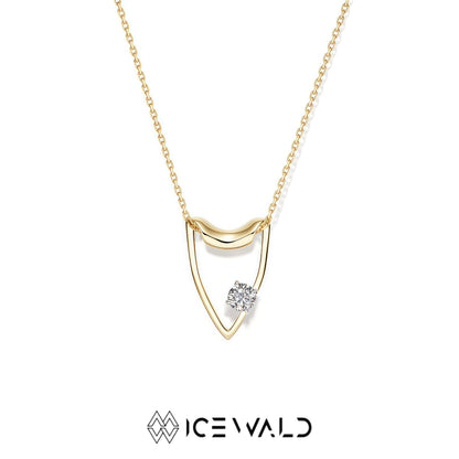 ICEWALD Conquest, Metamorphosis, Heart shield, Devotion 18k gold diamond necklace