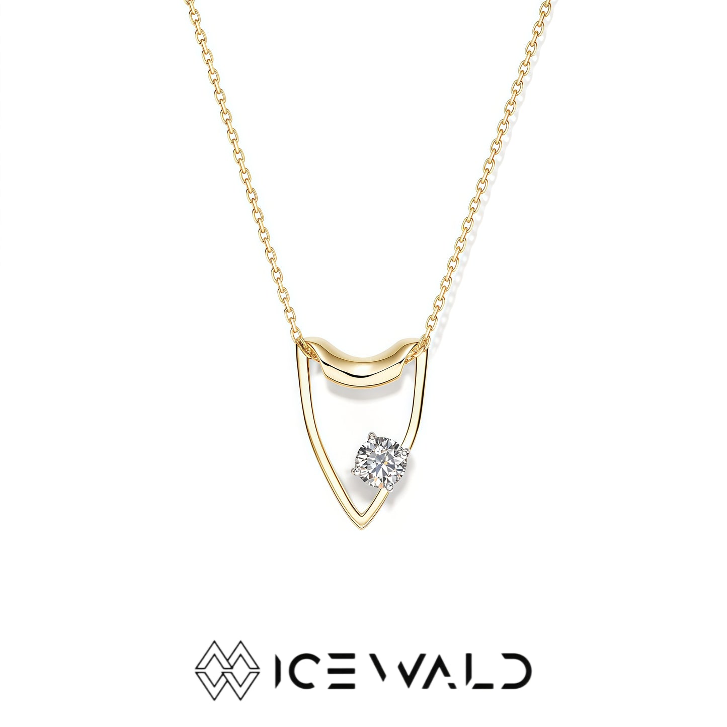 ICEWALD Conquest, Metamorphosis, Heart shield, Devotion 18k gold diamond necklace