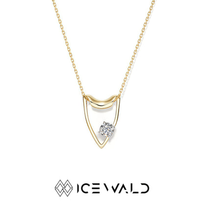 ICEWALD Conquest, Metamorphosis, Heart shield, Devotion 18k gold diamond necklace