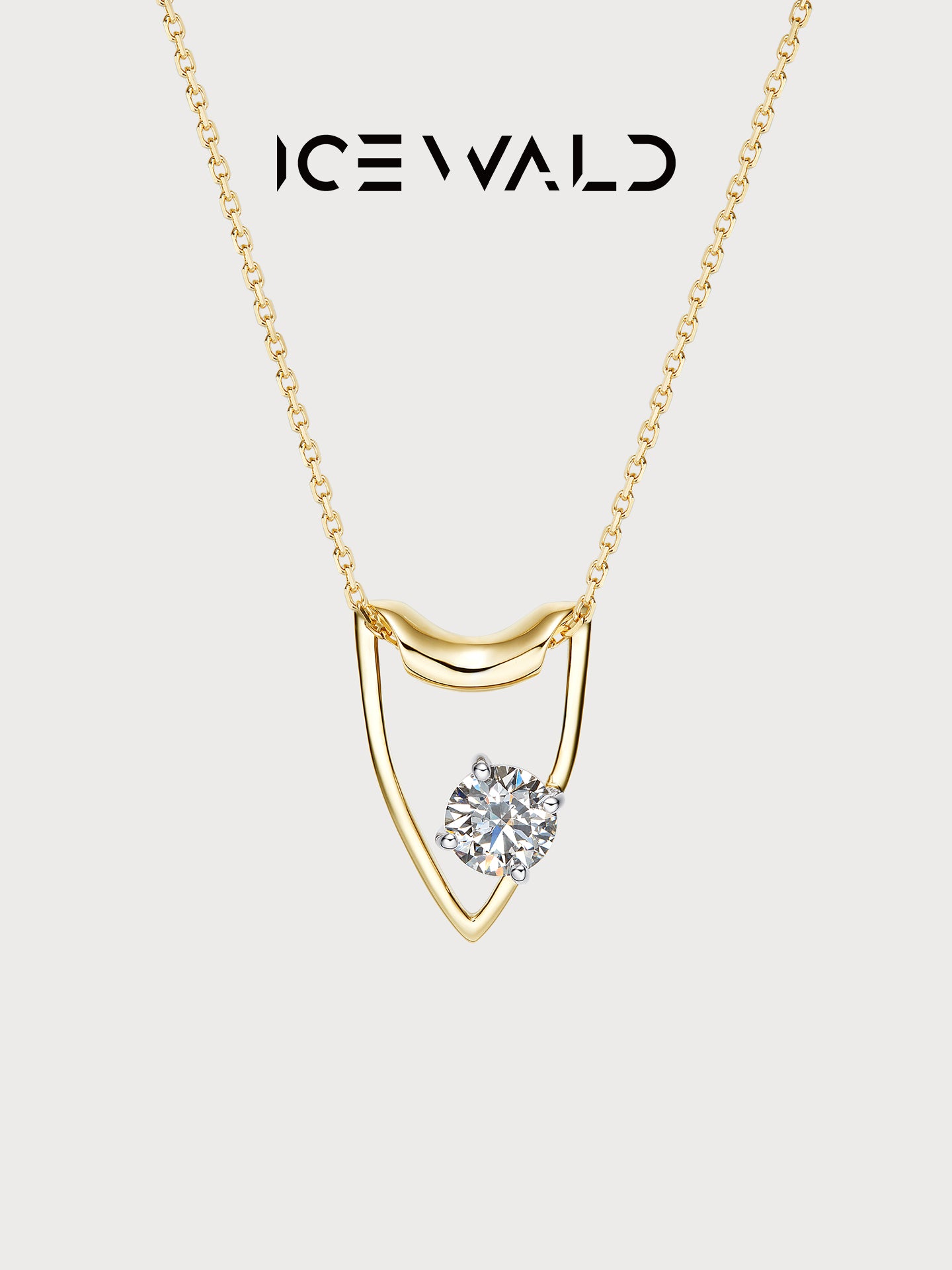 ICEWALD Conquest, Metamorphosis, Heart shield, Devotion 18k gold diamond necklace