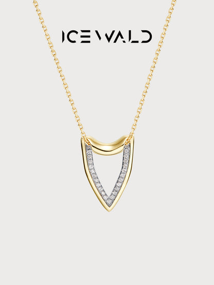 ICEWALD Conquest, Metamorphosis, Heart shield, Devotion 18k gold diamond necklace