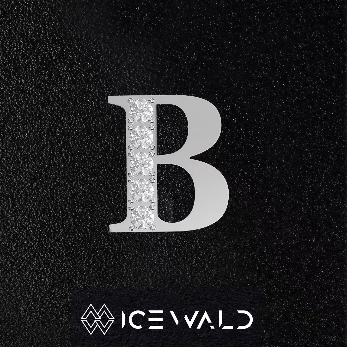 IECWARD Single Initial Puzzle Pendant Diamond Necklace