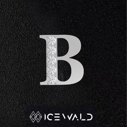 IECWARD Single Initial Puzzle Pendant Diamond Necklace