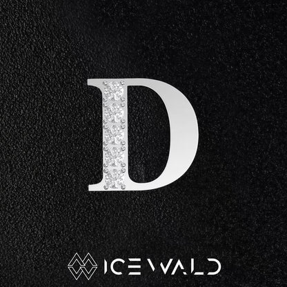 IECWARD Single Initial Puzzle Pendant Diamond Necklace