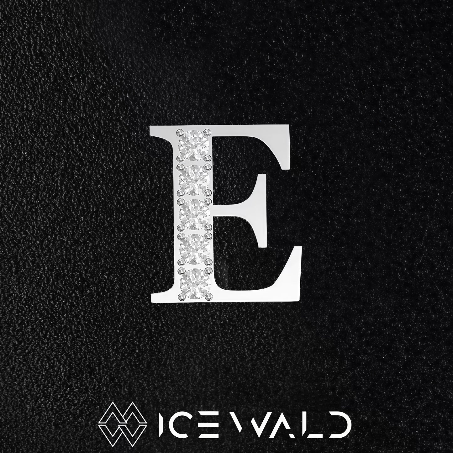 IECWARD Single Initial Puzzle Pendant Diamond Necklace