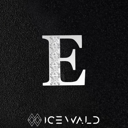 IECWARD Single Initial Puzzle Pendant Diamond Necklace