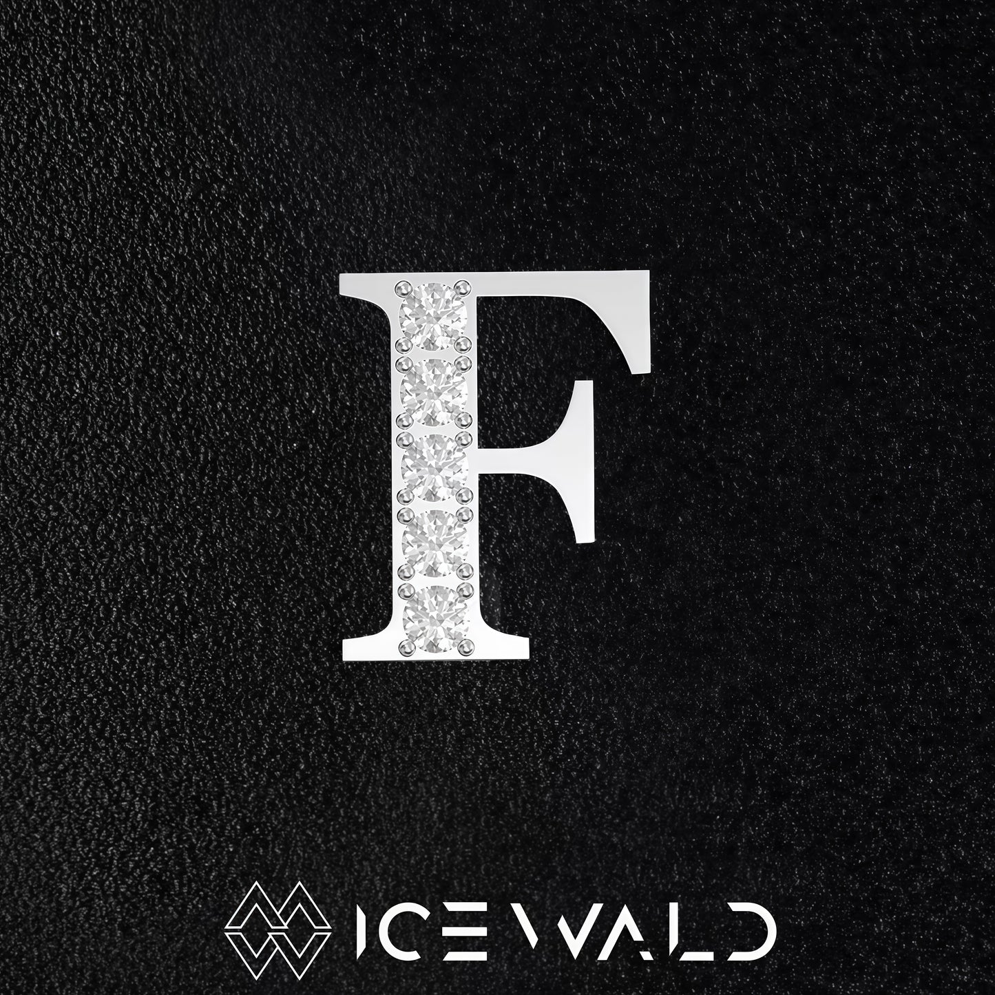 IECWARD Single Initial Puzzle Pendant Diamond Necklace