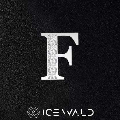 IECWARD Single Initial Puzzle Pendant Diamond Necklace