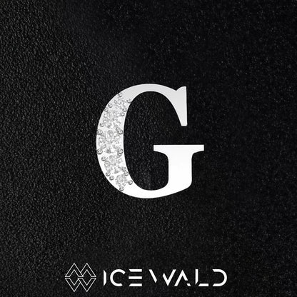 IECWARD Single Initial Puzzle Pendant Diamond Necklace