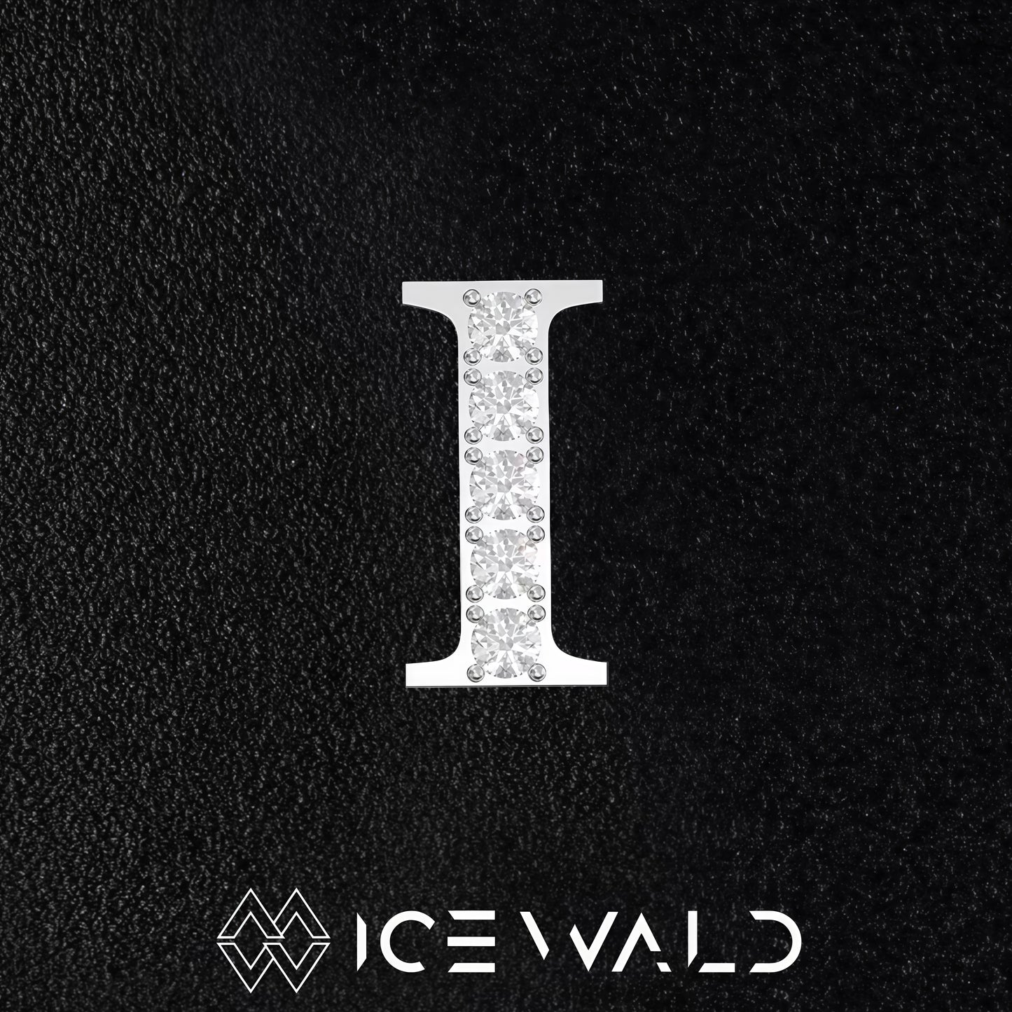 IECWARD Single Initial Puzzle Pendant Diamond Necklace