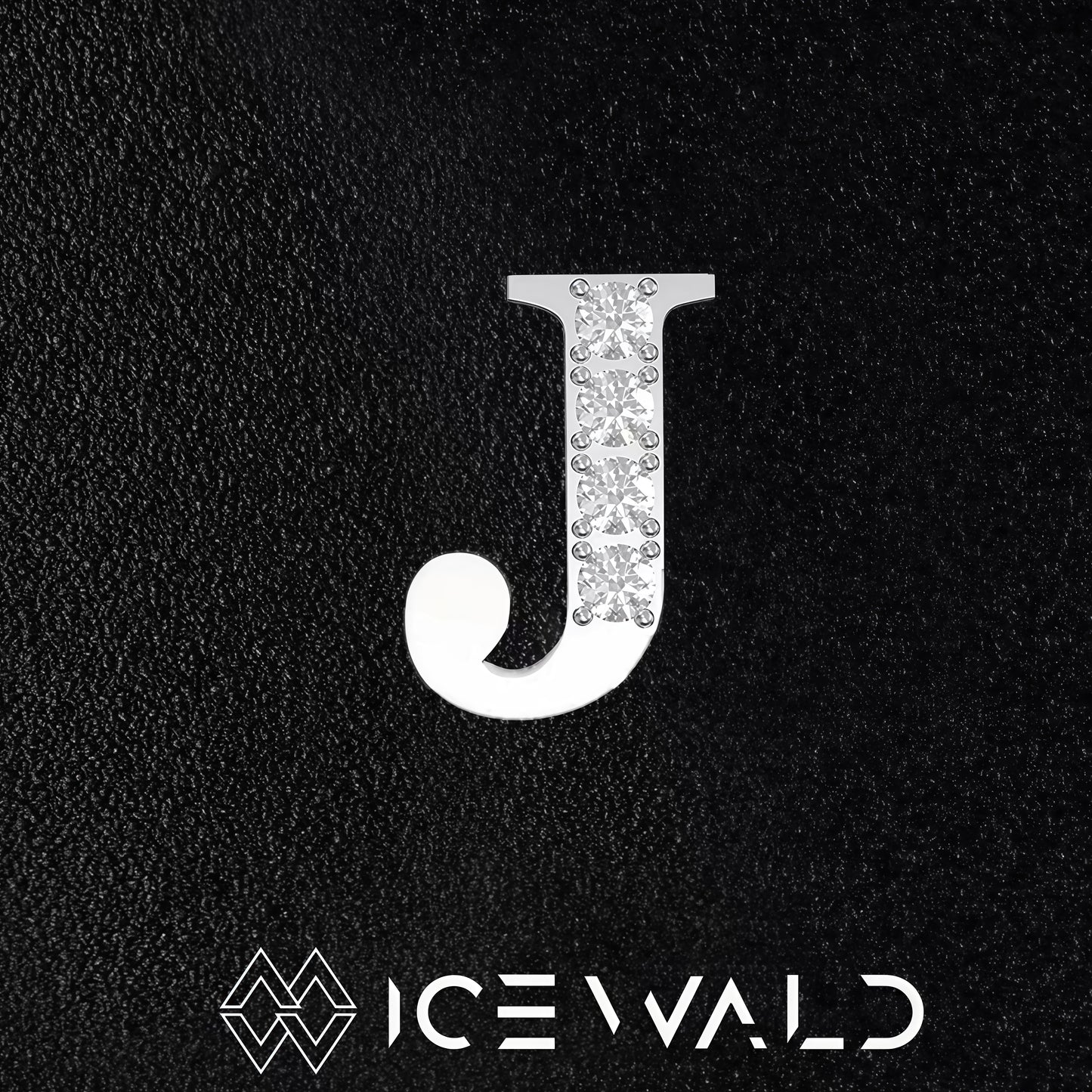 IECWARD Single Initial Puzzle Pendant Diamond Necklace