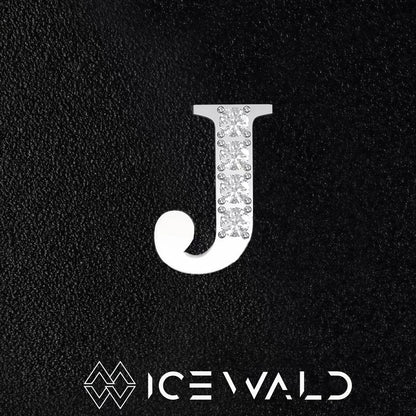 IECWARD Single Initial Puzzle Pendant Diamond Necklace