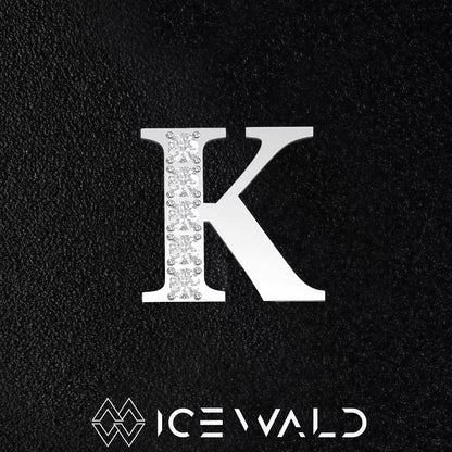 IECWARD Single Initial Puzzle Pendant Diamond Necklace