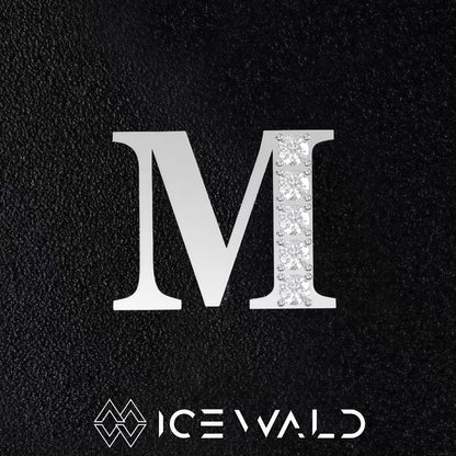 IECWARD Single Initial Puzzle Pendant Diamond Necklace