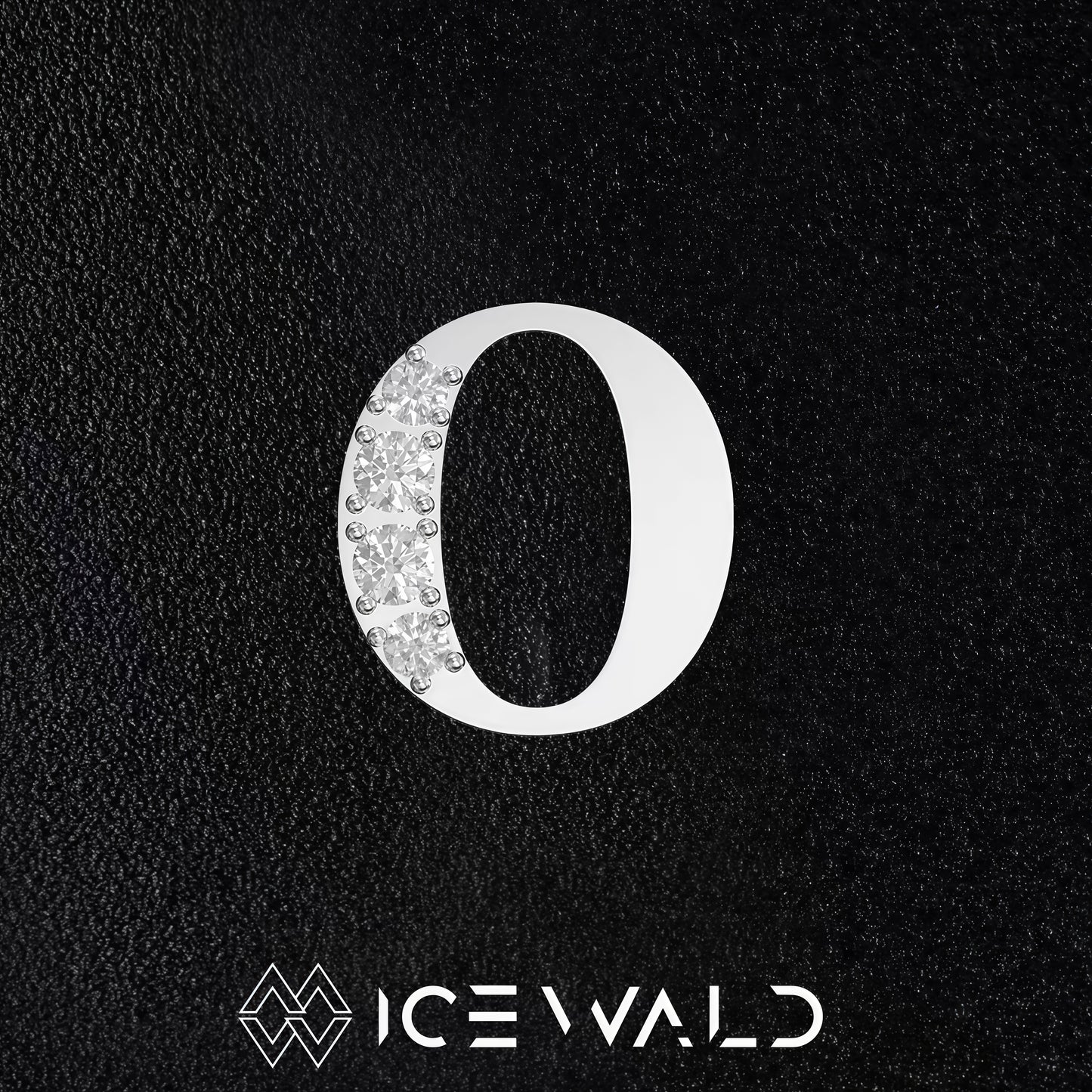 IECWARD Single Initial Puzzle Pendant Diamond Necklace