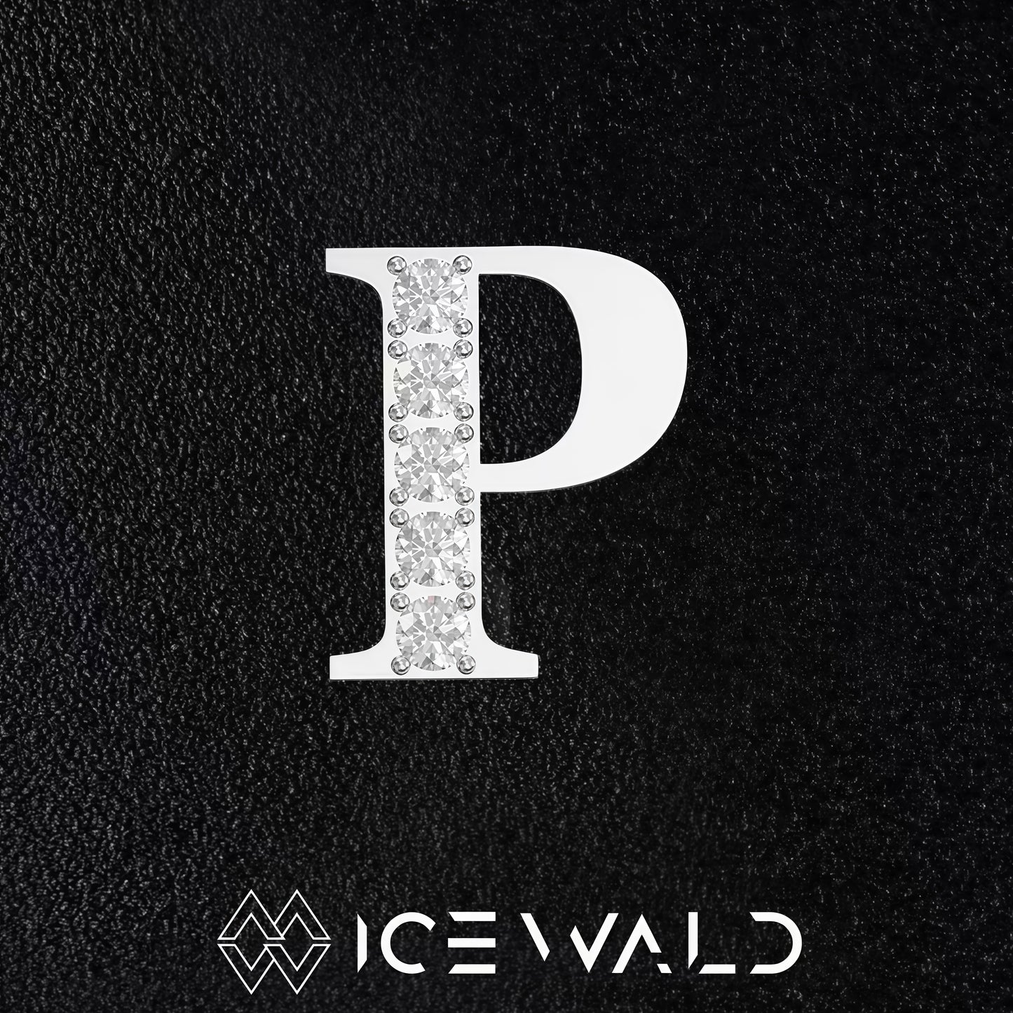 IECWARD Single Initial Puzzle Pendant Diamond Necklace