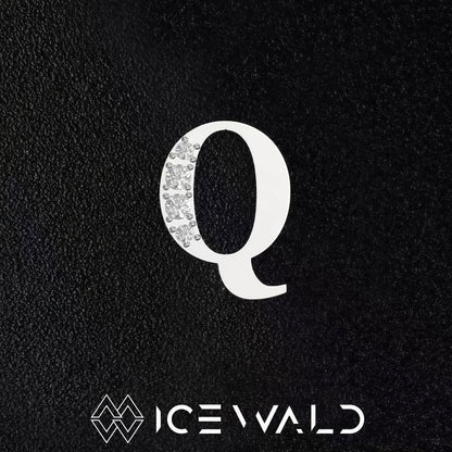 IECWARD Single Initial Puzzle Pendant Diamond Necklace