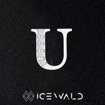 IECWARD Single Initial Puzzle Pendant Diamond Necklace