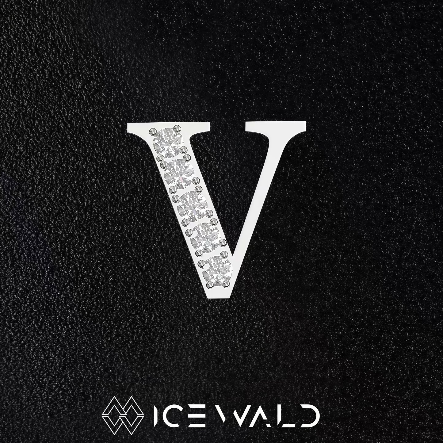 IECWARD Single Initial Puzzle Pendant Diamond Necklace