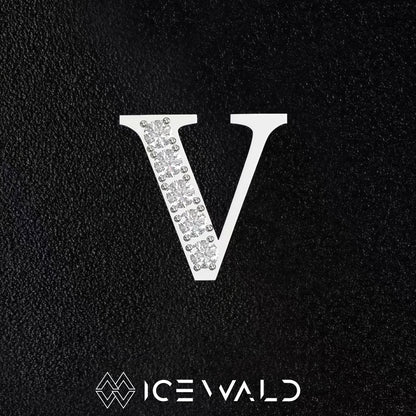 IECWARD Single Initial Puzzle Pendant Diamond Necklace