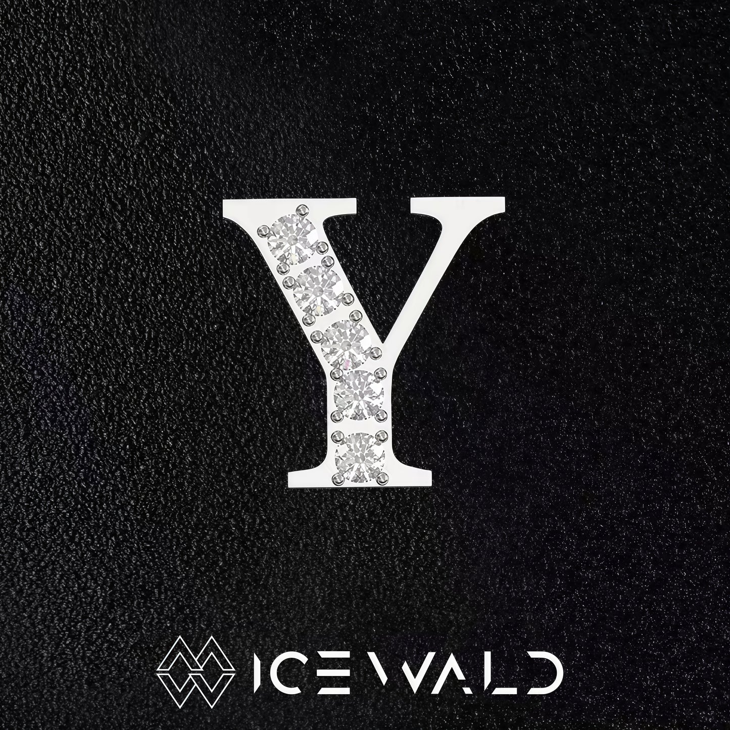 IECWARD Single Initial Puzzle Pendant Diamond Necklace