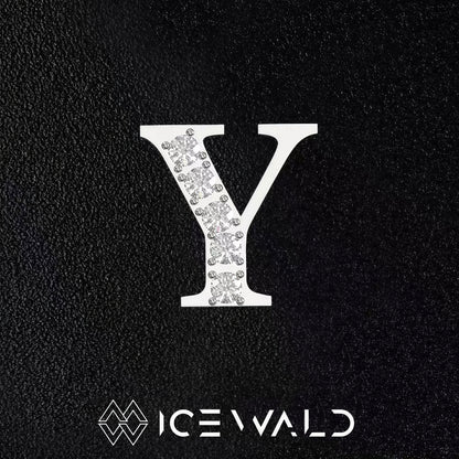 IECWARD Single Initial Puzzle Pendant Diamond Necklace