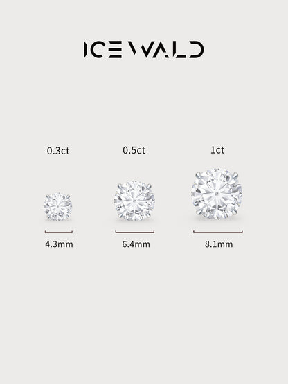 The Classic Solitaire Diamond Studs Single Diamond Stud Earrings