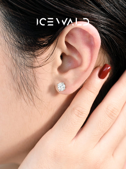 The Classic Solitaire Diamond Studs Single Diamond Stud Earrings