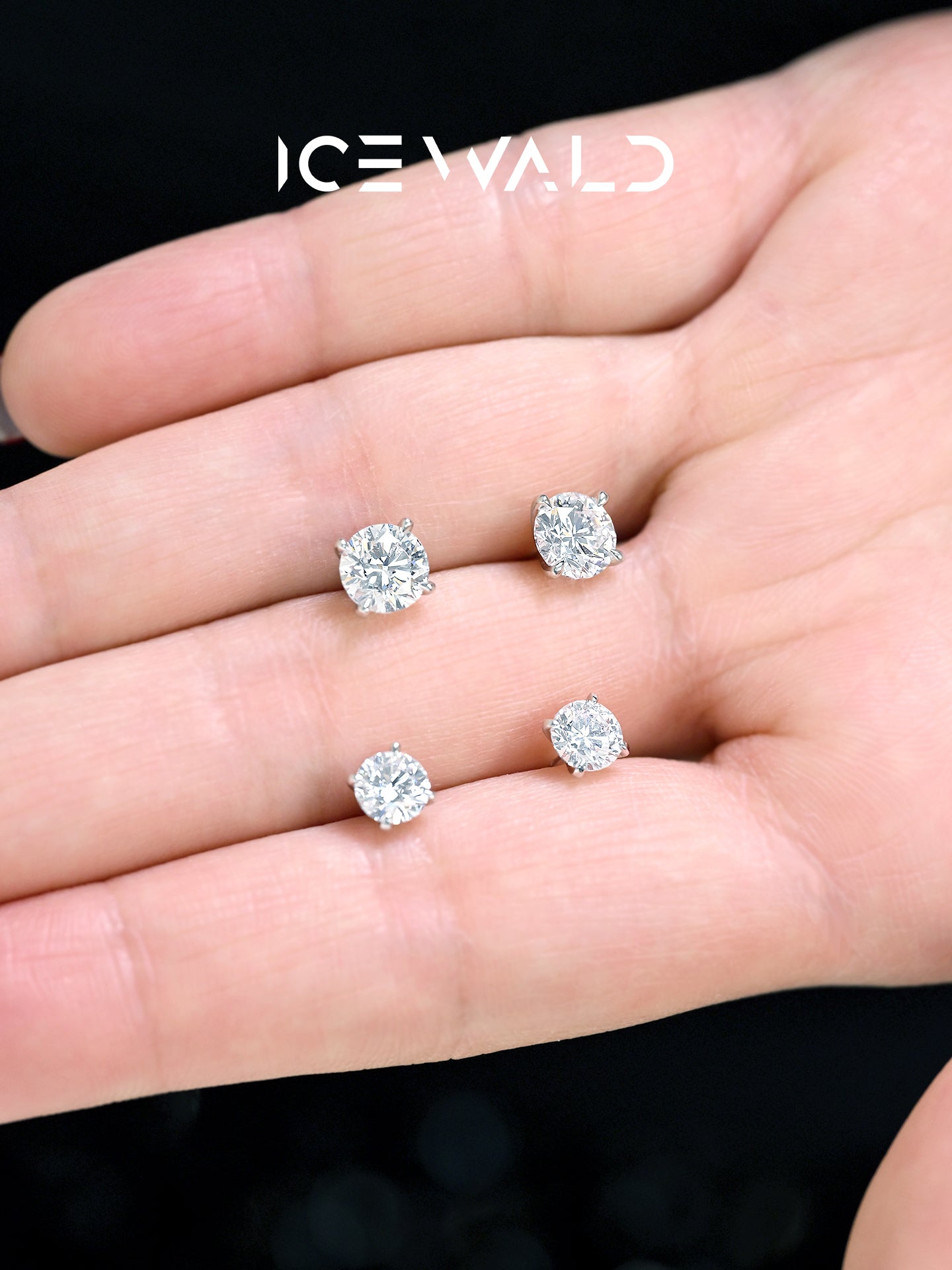 The Classic Solitaire Diamond Studs Single Diamond Stud Earrings