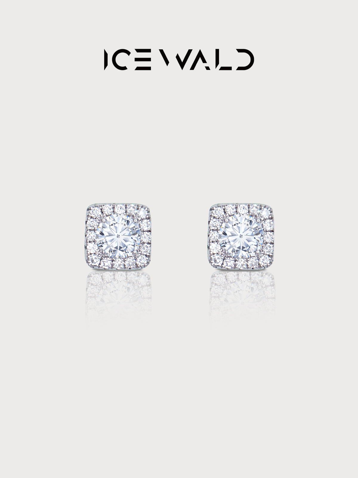ICEWALD Cube Halo Diamond 18K white gold Lab Grown Diamonds