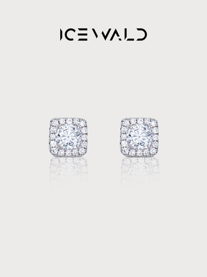 ICEWALD Cube Halo Diamond 18K white gold Lab Grown Diamonds