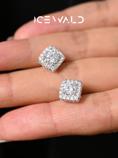 ICEWALD Cube Halo Diamond 18K white gold Lab Grown Diamonds