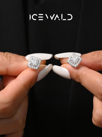 ICEWALD Cube Halo Diamond 18K white gold Lab Grown Diamonds