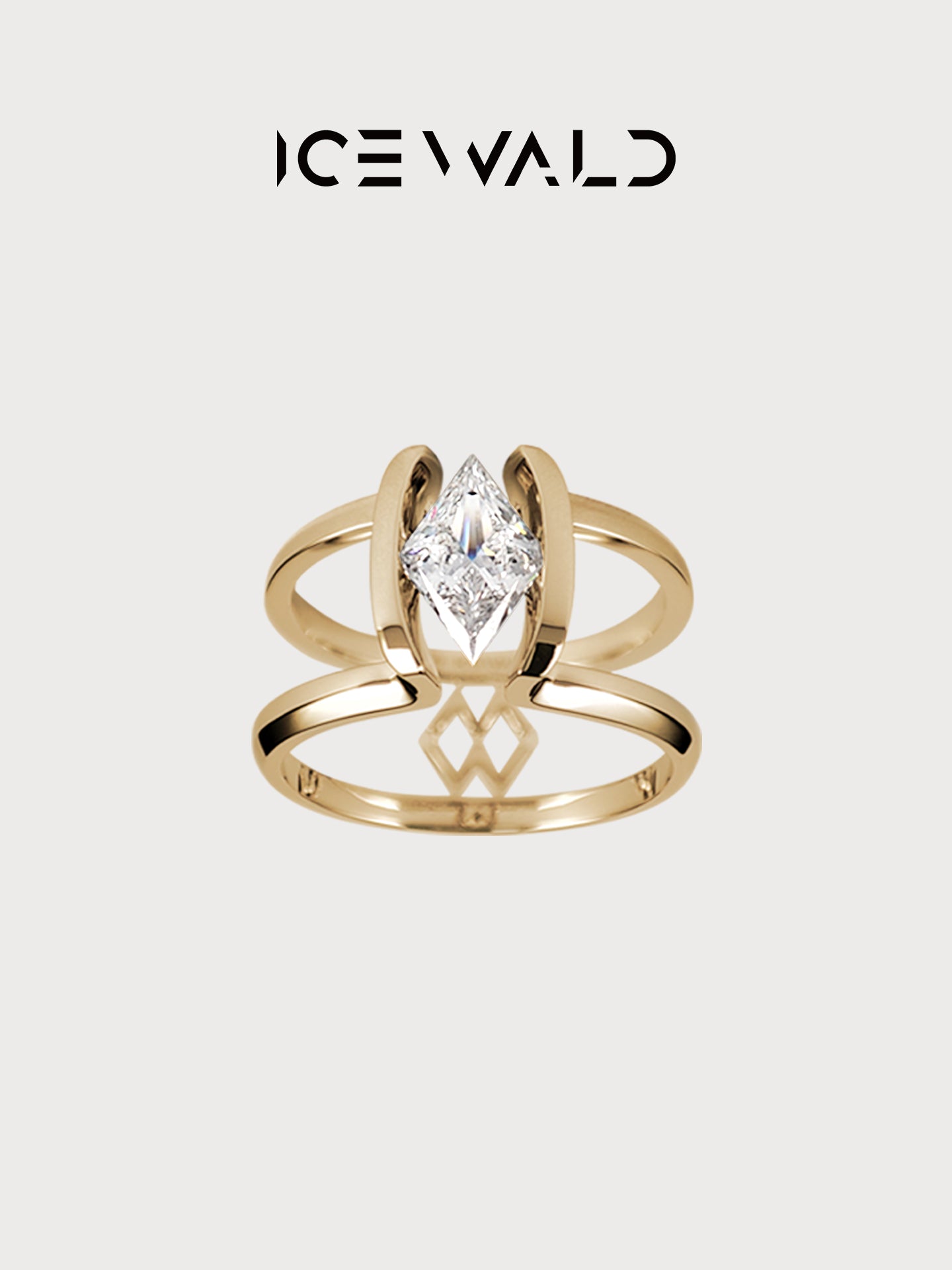 ICEWALD Undefined·Power 1ct Diamond Ring 18K Yellow Gold