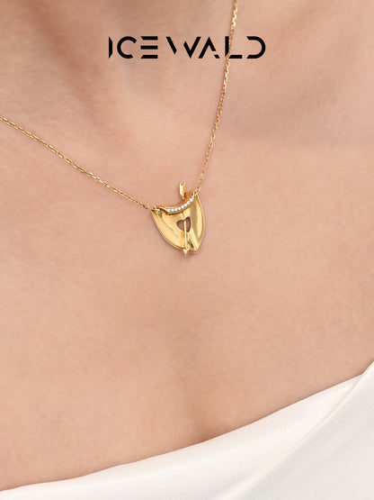 ICEWALD Conquest, Metamorphosis, Heart shield, Devotion 18k gold diamond necklace