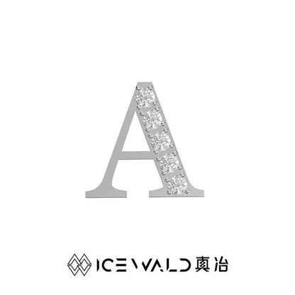 IECWARD Single Initial Puzzle Pendant Diamond Necklace