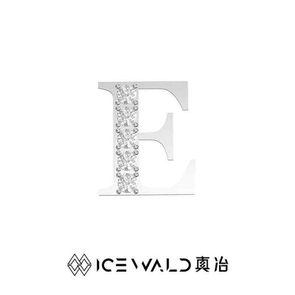 IECWARD Single Initial Puzzle Pendant Diamond Necklace