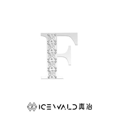 IECWARD Single Initial Puzzle Pendant Diamond Necklace