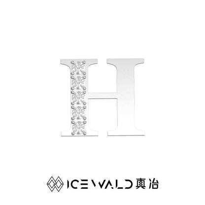 IECWARD Single Initial Puzzle Pendant Diamond Necklace