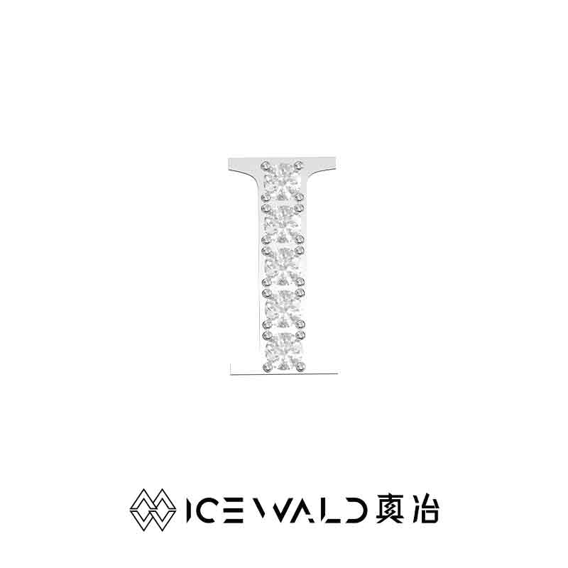 IECWARD Single Initial Puzzle Pendant Diamond Necklace