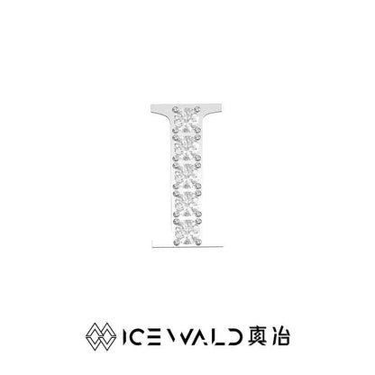 IECWARD Single Initial Puzzle Pendant Diamond Necklace