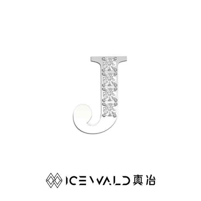 IECWARD Single Initial Puzzle Pendant Diamond Necklace