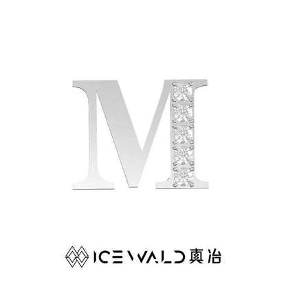 IECWARD Single Initial Puzzle Pendant Diamond Necklace