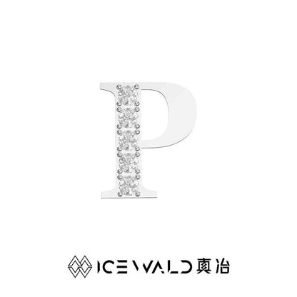 IECWARD Single Initial Puzzle Pendant Diamond Necklace
