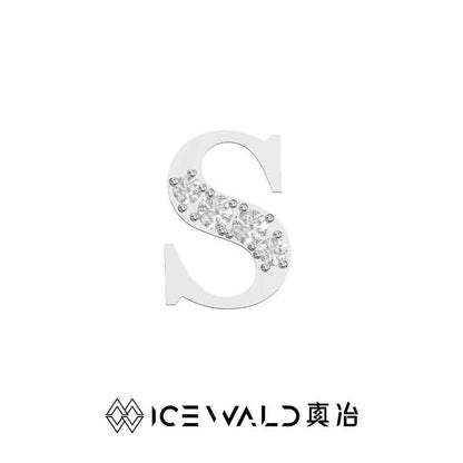 IECWARD Single Initial Puzzle Pendant Diamond Necklace