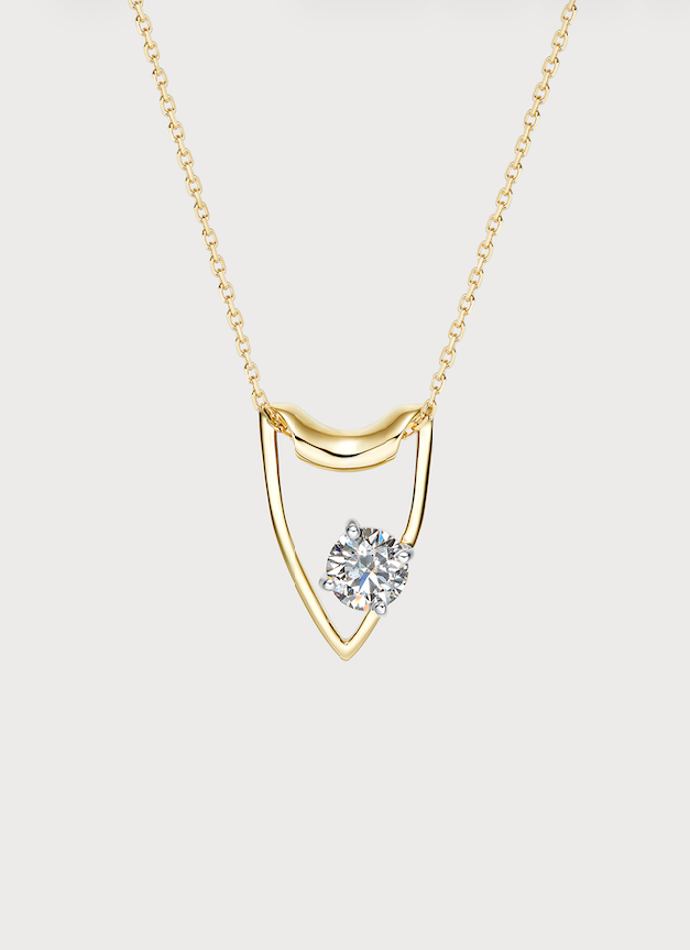 ICEWALD Conquest, Metamorphosis, Heart shield, Devotion 18k gold diamond necklace