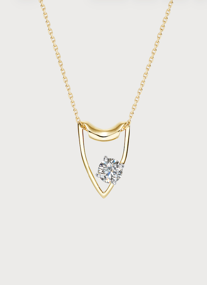 ICEWALD Conquest, Metamorphosis, Heart shield, Devotion 18k gold diamond necklace